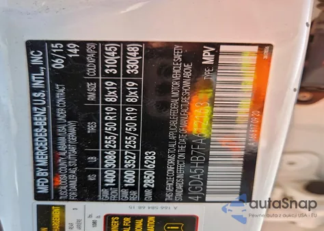 2015 Mercedes-Benz Ml 350 4Matic z USA, uszkodzony, nr VIN 4JGDA5HB7FA612163